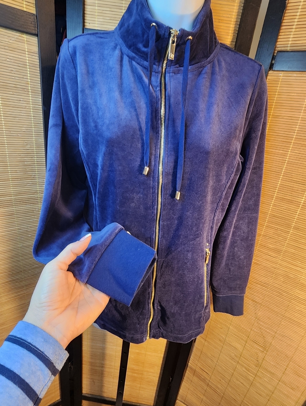 Charter Club NAVY Velvet sweater